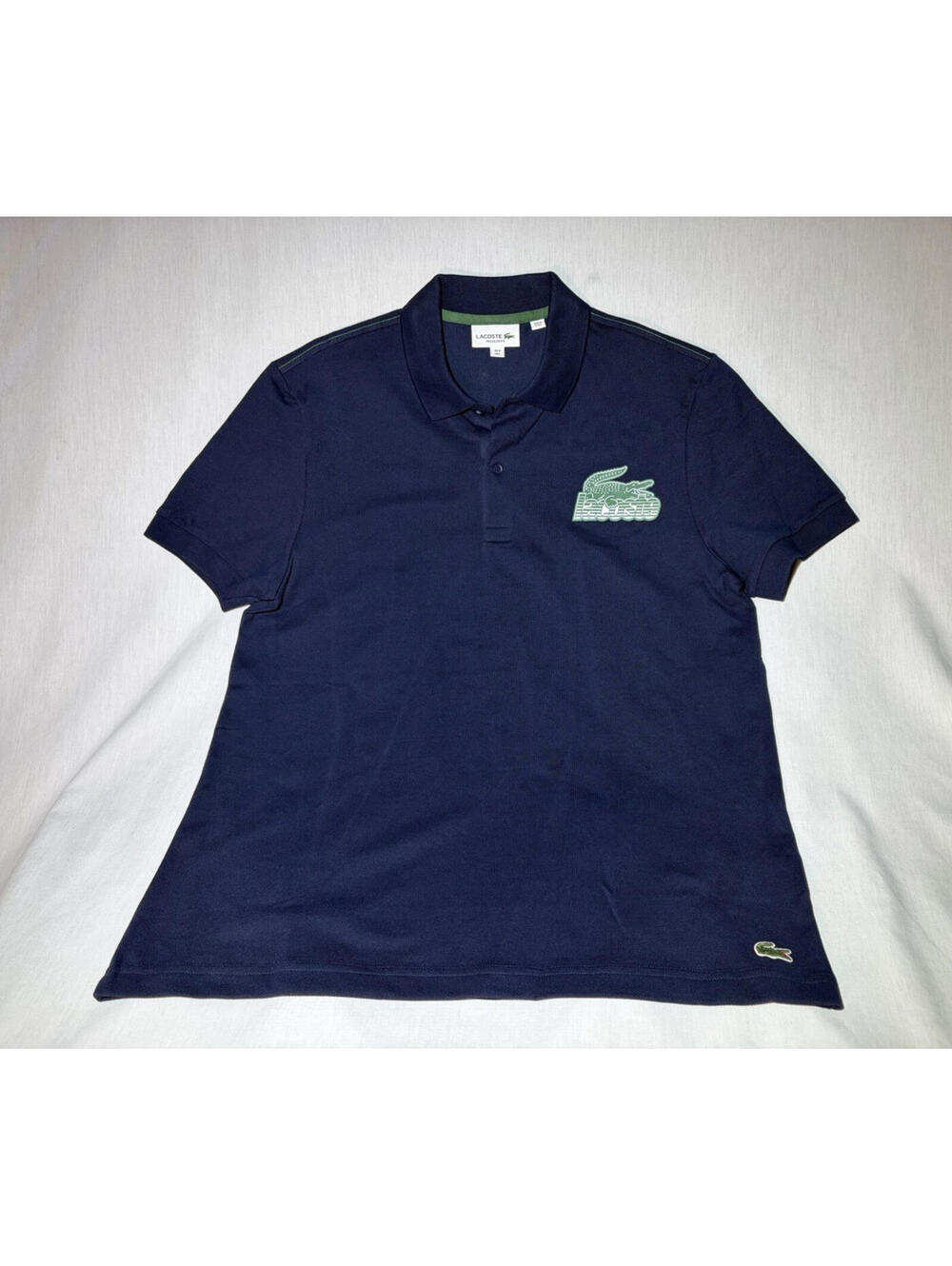 Lacoste Men's L Blue Regular Fit Cotton Knit Polo Short Sleeve Logo Pockets